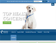 Tablet Screenshot of caninehealthfoundation.org